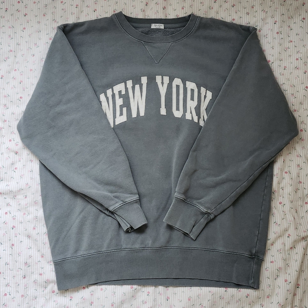Teal PacSun NY Crewneck